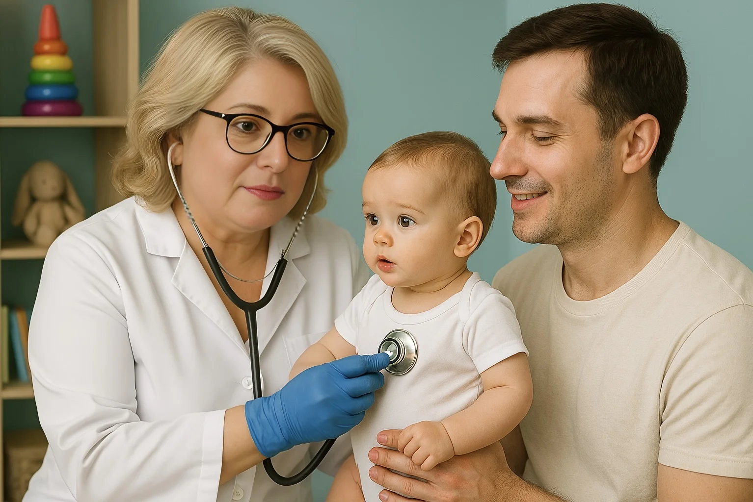 Врач педиатр на приёме